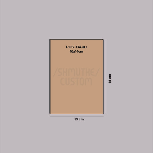 Custom Postcard 10x15cm kraft brown