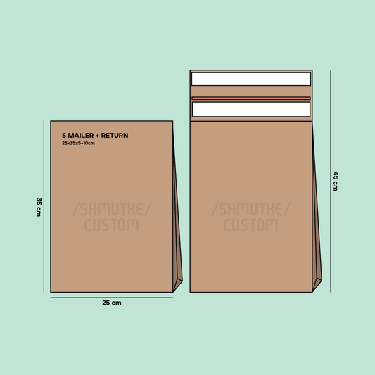 Paper parcel envelope with return sticker S 25cm x 35cm