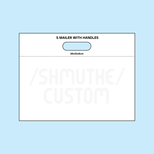Paper parcel envelope with adhesive tape and crossed handle XS 25cm x 25cm
