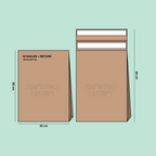 Paper parcel envelope with return sticker M 35cm x 45cm